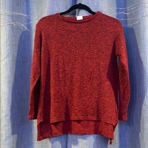 Zara Girls Red Long Sleeve Sweater
